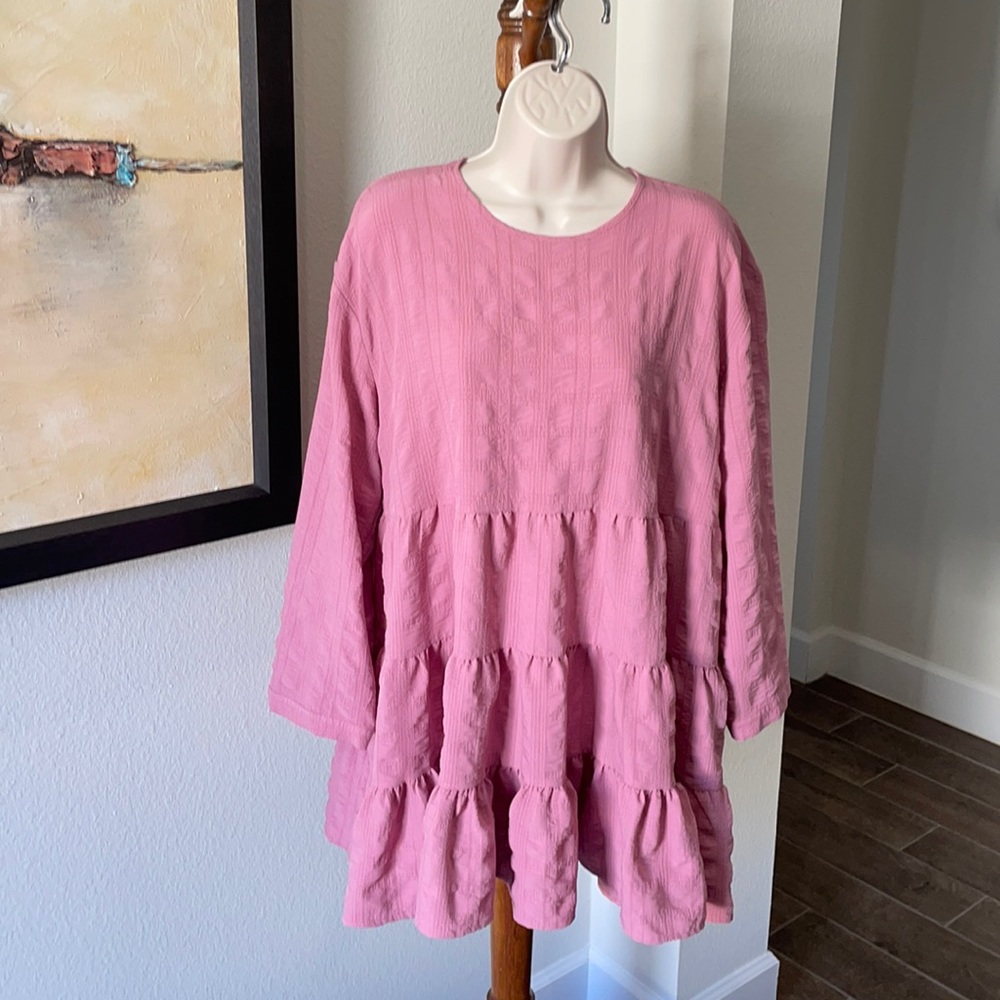 Mauve long flowy comfy top! XXL  THIS AND THAT BRAND.